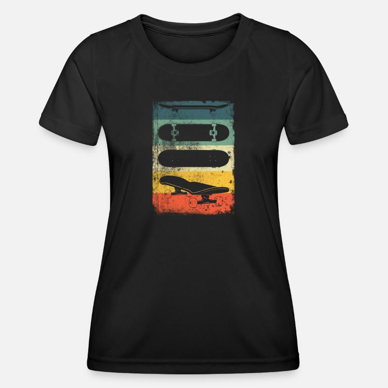Skateboard Retro - Women's Functional T-Shirt - black