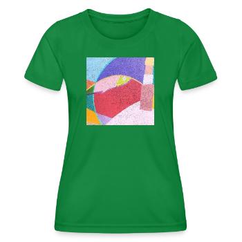 Peintures murales colorées - T-shirt sport Femme - vert - Devant - AI Model Female 172 dark (172cm)