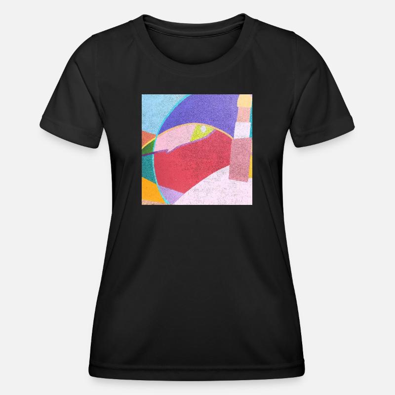 Colorful Murals - Women's Functional T-Shirt - black