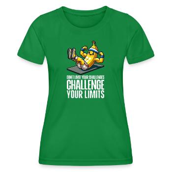 Défiez vos limites Bodybuilder Abdos - T-shirt sport Femme - vert - Devant - AI Model Female 172 dark (172cm)