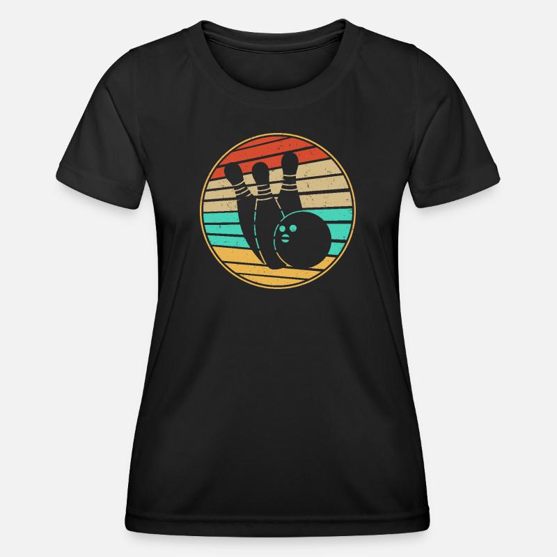Bowling Retro - Women's Functional T-Shirt - black