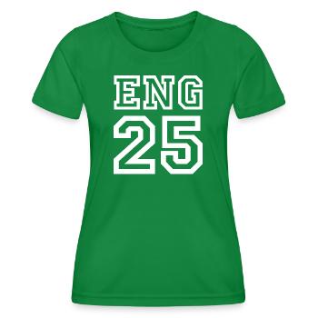 ANGLETERRE - T-shirt sport Femme - vert - Devant - AI Model Female 172 dark (172cm)