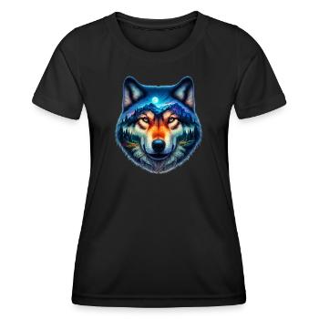Wolf - Women's Functional T-Shirt - black - Front - AI Model Female 172 light (172cm)