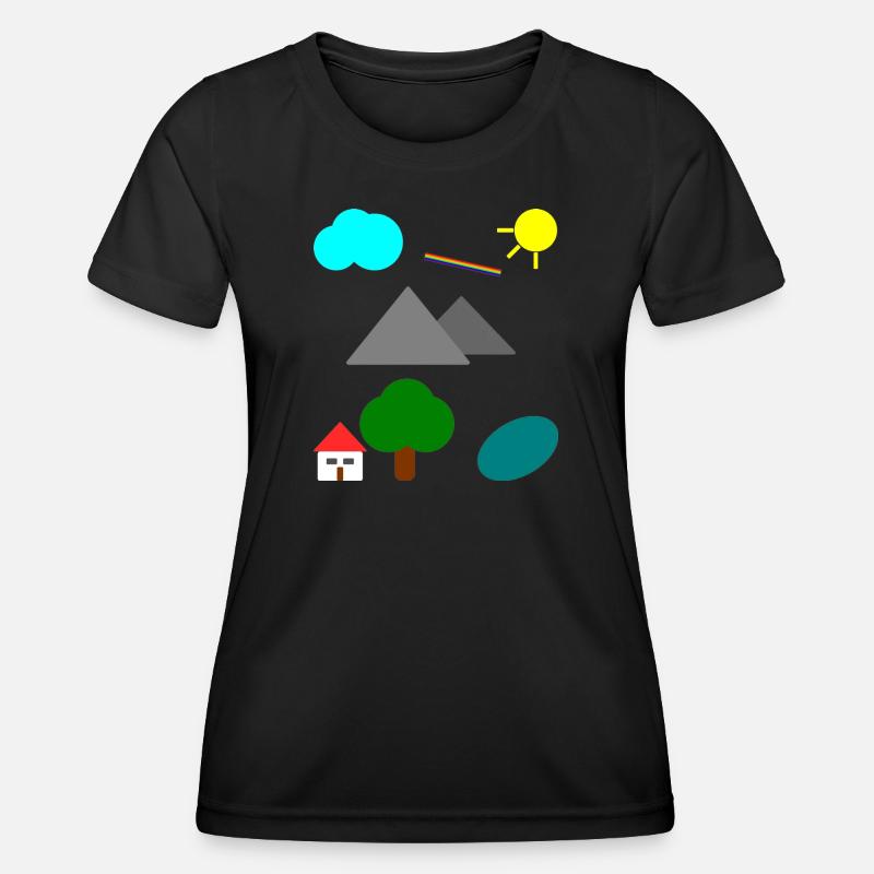 Simple Landscape - Women's Functional T-Shirt - black