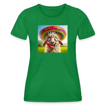 Schaf mit Sombrero - Frauen Funktions-T-Shirt - Kelly Green - Vorne - AI Model Female 172 dark (172cm)