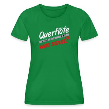 Fanfahrenzug, Spielmannszug,Musikzug,Querflöte (25 - Frauen Funktions-T-Shirt - Kelly Green - Vorne - AI Model Female 172 dark (172cm)