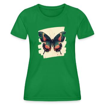 Butterfly - Women's Functional T-Shirt - kelly green - Front - AI Model Female 172 dark (172cm)
