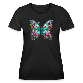 Papillon - T-shirt sport Femme - noir - Devant - AI Model Female 172 light (172cm)
