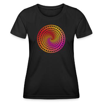 crazy Dots - Frauen Funktions-T-Shirt - Schwarz - Vorne - AI Model Female 172 light (172cm)