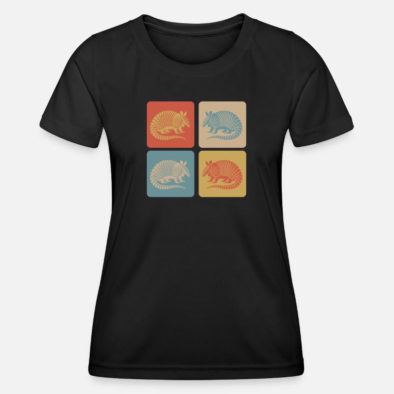 Vintage Armadillo Armadillo Pop Art - Women's Functional T-Shirt - black