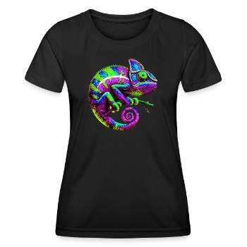 Chamäleon - Frauen Funktions-T-Shirt - Schwarz - Vorne - AI Model Female 172 light (172cm)