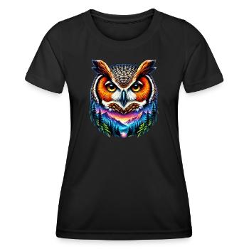 Owl - Women's Functional T-Shirt - black - Front - AI Model Female 172 light (172cm)