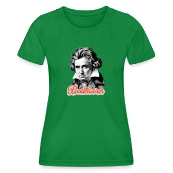 Compositeur Beethoven Portrait Musique classique - T-shirt sport Femme - vert - Devant - AI Model Female 172 dark (172cm)