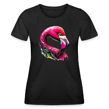 Flamant - T-shirt sport Femme - noir - Devant - AI Model Female 172 light (172cm)