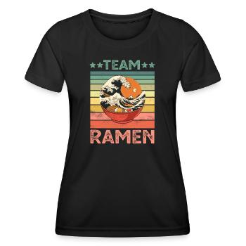 Nouilles ramen - T-shirt sport Femme - noir - Devant - AI Model Female 172 light (172cm)