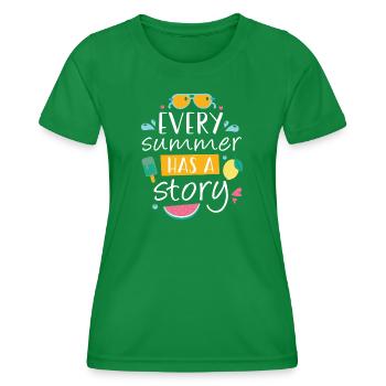 Every Summer has a Story - Women's Functional T-Shirt - kelly green - Front - AI Model Female 172 dark (172cm)