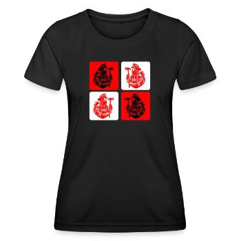 Pompiers – le courage en action - T-shirt sport Femme - noir - Devant - AI Model Female 172 light (172cm)