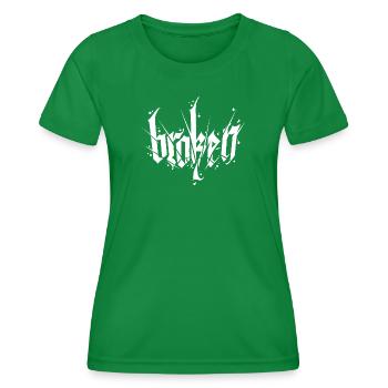 Gebrochene Kalligraphie Dunkle Schrift - Frauen Funktions-T-Shirt - Kelly Green - Vorne - AI Model Female 172 dark (172cm)