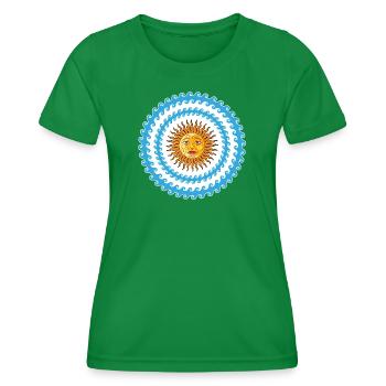 Sonne, Meer und Farben des Mittelmeers - Frauen Funktions-T-Shirt - Kelly Green - Vorne - AI Model Female 172 dark (172cm)