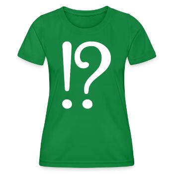 Abstraktes T-Shirt mit Ozeanwellenmuster - Frauen Funktions-T-Shirt - Kelly Green - Vorne - AI Model Female 172 dark (172cm)