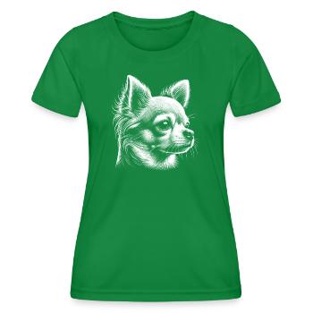 Chihuahua mignon comme un portrait photoréaliste - T-shirt sport Femme - vert - Devant - AI Model Female 172 dark (172cm)