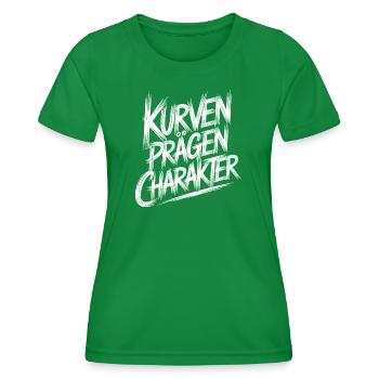 Courbes forme caractère - T-shirt sport Femme - vert - Devant - AI Model Female 172 dark (172cm)