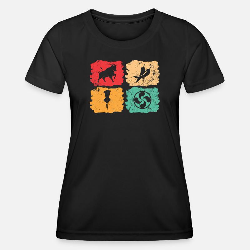 Vintage Basque Country – Solar Pulse - Women's Functional T-Shirt - black