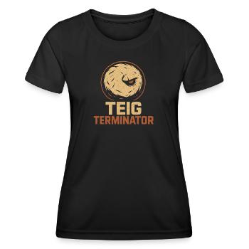 Dough Terminator Bread Design for Clay Heroes - Women's Functional T-Shirt - black - Front - AI Model Female 172 light (172cm)