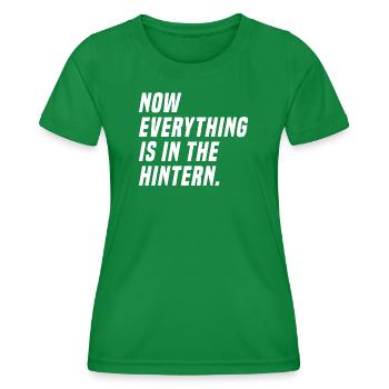 Lustiger Denglisch Spruch - Frauen Funktions-T-Shirt - Kelly Green - Vorne - AI Model Female 172 dark (172cm)