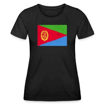 Eritreische Flagge – Afrikanische Identität - Frauen Funktions-T-Shirt - Schwarz - Vorne - AI Model Female 172 light (172cm)