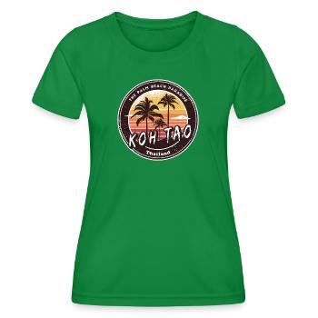Koh Tao, Thaïlande, Vintage Design - T-shirt sport Femme - vert - Devant - AI Model Female 172 dark (172cm)
