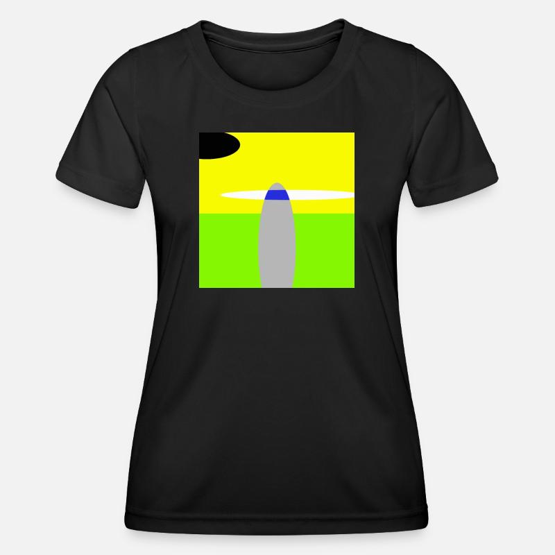 Space Landscape - Women's Functional T-Shirt - black