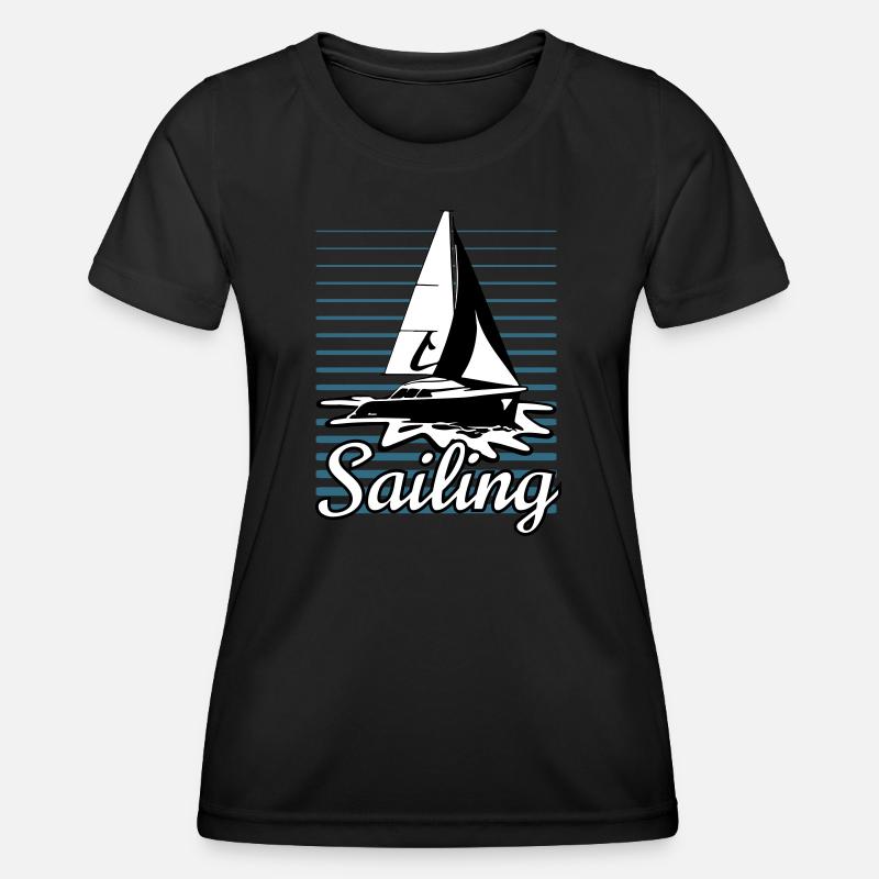 Sailboat 002 - Women's Functional T-Shirt - black