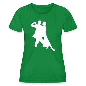 Danse élégante couple silhouette danse classique - T-shirt sport Femme - vert - Devant - AI Model Female 172 dark (172cm)