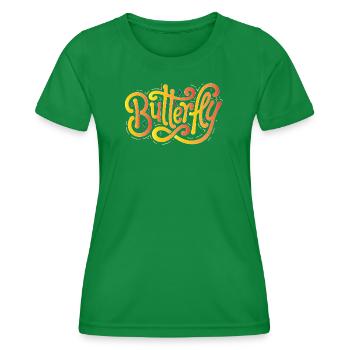 Butterfly - Women's Functional T-Shirt - kelly green - Front - AI Model Female 172 dark (172cm)