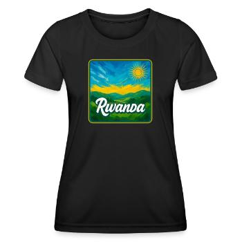 Ruanda – Die grüne Schönheit Afrikas - Frauen Funktions-T-Shirt - Schwarz - Vorne - AI Model Female 172 light (172cm)