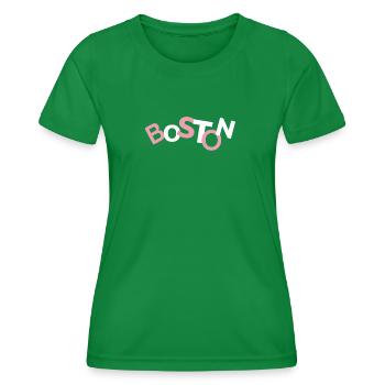 Boston Cooking Apron - Women's Functional T-Shirt - kelly green - Front - AI Model Female 172 dark (172cm)