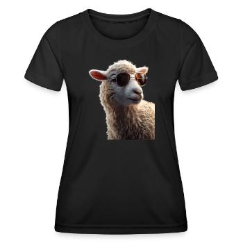 Schaf Lamm Schäfchen Hausschaf Schäfer Süße Schafe - Frauen Funktions-T-Shirt - Schwarz - Vorne - AI Model Female 172 light (172cm)
