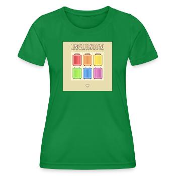 Inclusion Diversit Pride Fiert Suitcase - Women's Functional T-Shirt - kelly green - Front - AI Model Female 172 dark (172cm)