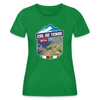 Col de Tende | Colle di Tenda | Sticker - Frauen Funktions-T-Shirt - Kelly Green - Vorne - AI Model Female 172 dark (172cm)