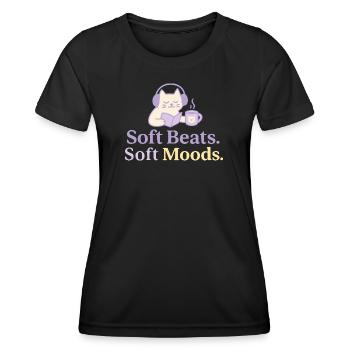 Lofi Vibes Shirt – Soft Moods Cozy Outfit - Frauen Funktions-T-Shirt - Schwarz - Vorne - AI Model Female 172 light (172cm)