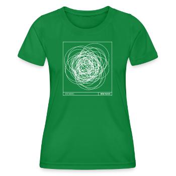 New Wave-Plakatdesign - Frauen Funktions-T-Shirt - Kelly Green - Vorne - AI Model Female 172 dark (172cm)