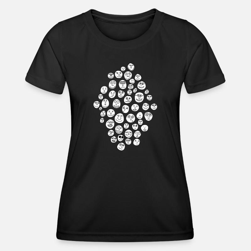50 Faces - Women's Functional T-Shirt - black