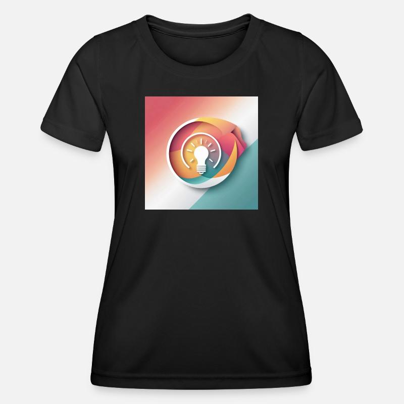Abstract Creativity Illustration - Women's Functional T-Shirt - black