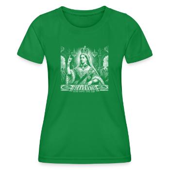 God Save the DJs Design vintage mixage musique - T-shirt sport Femme - vert - Devant - AI Model Female 172 dark (172cm)
