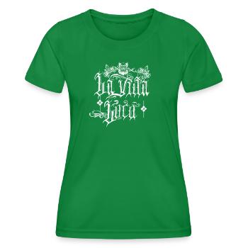 Schädel und Rosen Tattoo-Design - Frauen Funktions-T-Shirt - Kelly Green - Vorne - AI Model Female 172 dark (172cm)