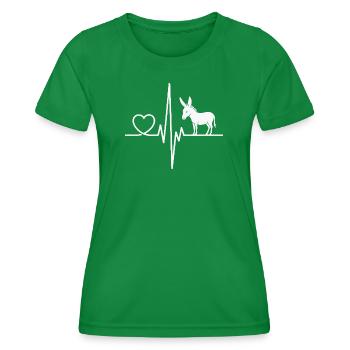 Esel - Frauen Funktions-T-Shirt - Kelly Green - Vorne - AI Model Female 172 dark (172cm)