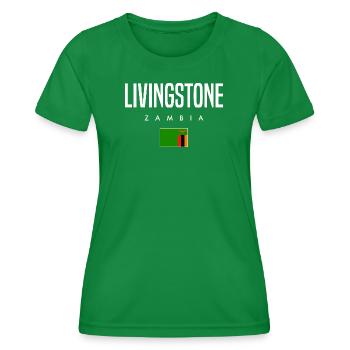 Livingstone Sambia - Frauen Funktions-T-Shirt - Kelly Green - Vorne - AI Model Female 172 dark (172cm)