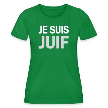ICH BIN JÜDISCHES T-SHIRT - Frauen Funktions-T-Shirt - Kelly Green - Vorne - AI Model Female 172 dark (172cm)