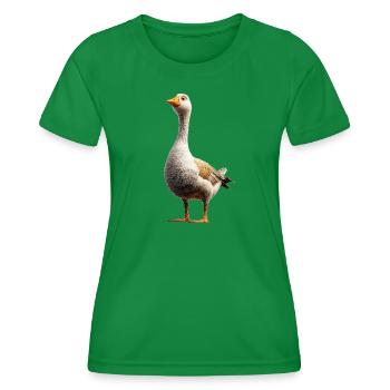 Gans Süße Gänseküken Gans Küken Ente Kleine Gänse - Frauen Funktions-T-Shirt - Kelly Green - Vorne - AI Model Female 172 dark (172cm)